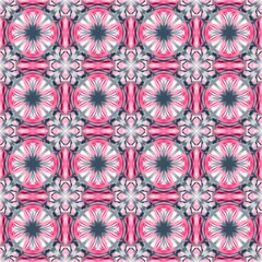 Pink and Gray Tiled Seamless Pattern