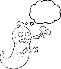 thought bubble cartoon slimy ghost