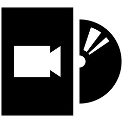 Video DVD Glyph Icon