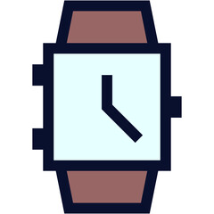 Wristwatch Clock Color Icon