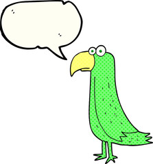 comic book speech bubble cartoon parrot