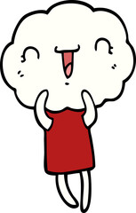 cute cartoon cloud head creature
