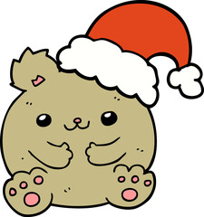 cute cartoon christmas bear