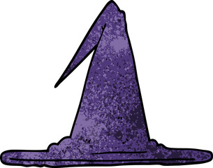 Obraz na płótnie Canvas cartoon doodle witch hat