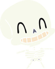 cartoon of spooky kawaii skeleton
