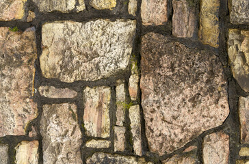 Gray stone wall texture with shades of different colors