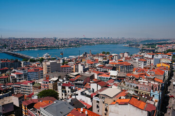 Istanbul rooftops view from the Galata Tower, Turkey