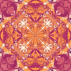 Colorful Hand Drawn Tile