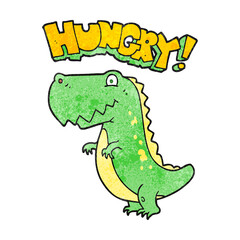 textured cartoon hungry dinosaur