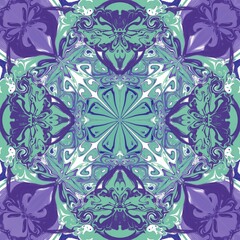 Colorful Hand Drawn Tile