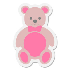 Obraz na płótnie Canvas valentine gift teddy bear sticker