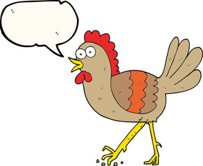 speech bubble cartoon chicken