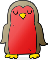 cartoon christmas robin