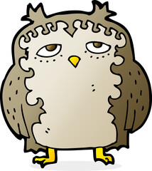 cartoon wise old owl