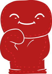 flat color style cartoon boxing glove