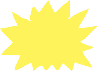 flat color illustration of a cartoon explosion