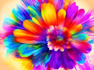 Obraz premium Abstract Floral Design, Generative AI Illustration