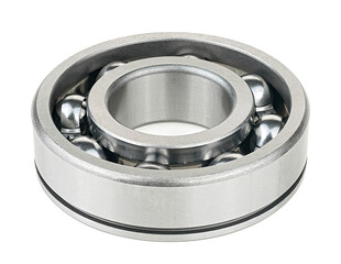 Ball bearing isolated on a white background. Industrial roller bearing.