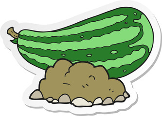 sticker of a cartoon marrow