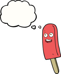 thought bubble cartoon ice lolly