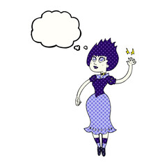 thought bubble cartoon vampire girl