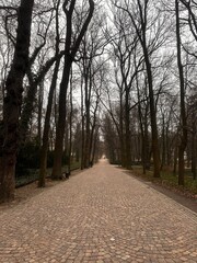 Park in Łazienki Palace Warsaw Poland