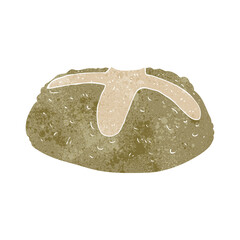 retro cartoon loaf of bread