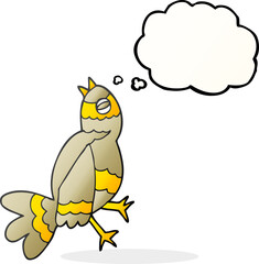 thought bubble cartoon bird