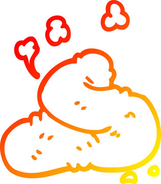 recommend clip art: warm gradient line drawing cartoon poop