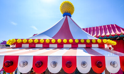 typical circus tent - close up