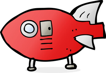 cartoon space rocket