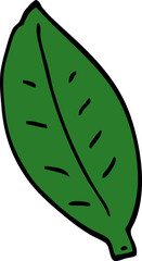 cartoon doodle leaf