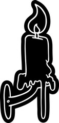 cartoon icon drawing of a candle stick