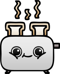 gradient shaded cartoon of a toaster