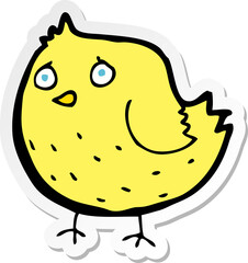 sticker of a cartoon bird