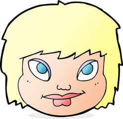 cartoon female face