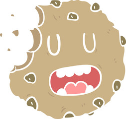 flat color style cartoon cookie