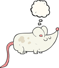 cute thought bubble cartoon mouse