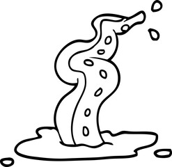line drawing cartoon spooky tentacle