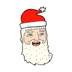 cartoon laughing santa