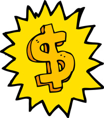 cartoon dollar symbol
