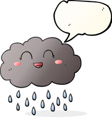 speech bubble cartoon rain cloud