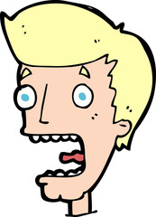 cartoon terrified man