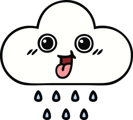 cute cartoon rain cloud