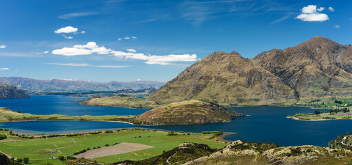 View of a lake and mountains - Roy's Peak, Wanaka, New Zealand