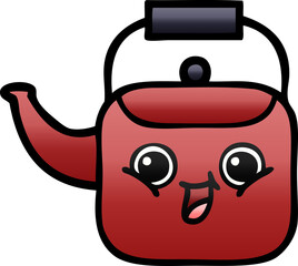 gradient shaded cartoon kettle