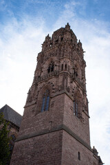 Exterior architecture of Rodez cathedral in France