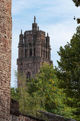 Exterior architecture of Rodez cathedral in France