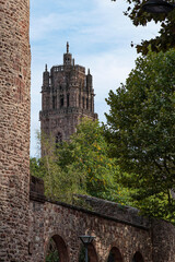 Exterior architecture of Rodez cathedral in France
