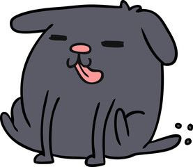 cartoon kawaii of a cute dog